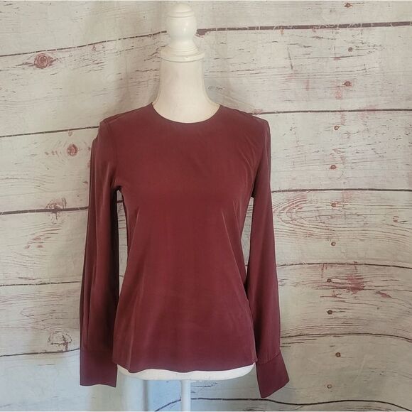 AG Long Sleeve Silk Blouse Size XS NWT - Picture 1 of 7